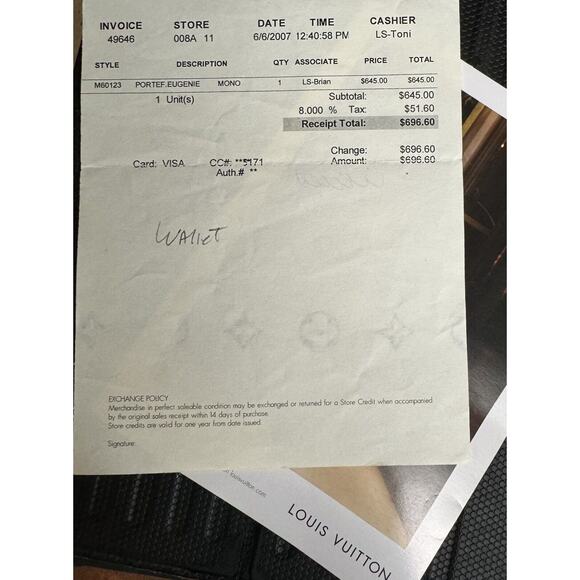 Louis Vuitton Monogram Sarah Long Wallet M60123 , Original Box & Dust Bag - Picture 4 of 10